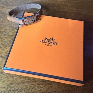 Hermes Wrap Leather Bracelet & Hermes Gift Box